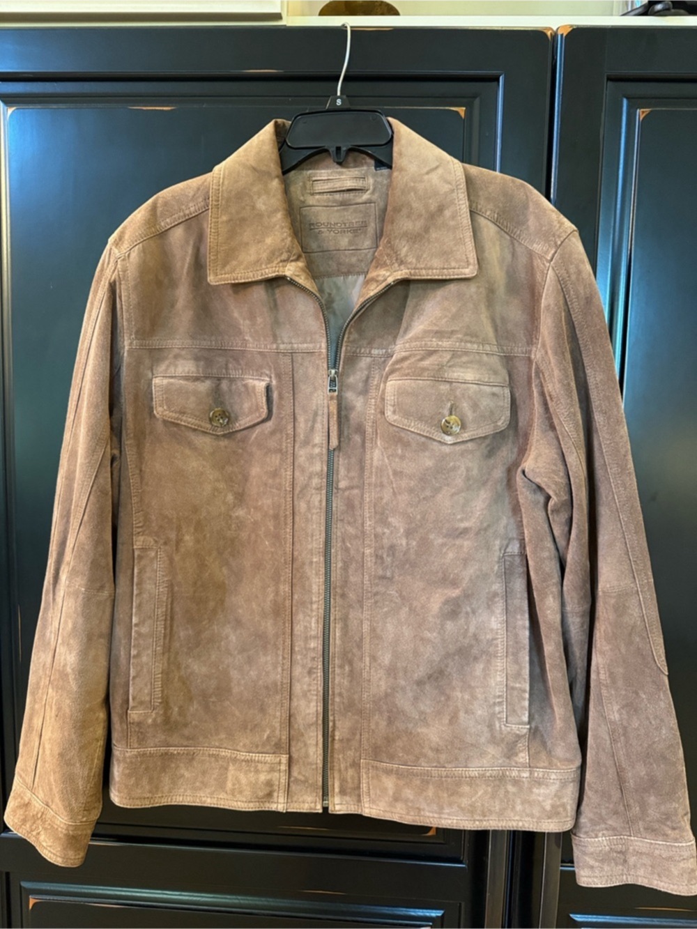 Roundtree & Yorke Brown Leather Jacket Size L
